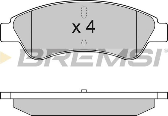 Bremsi BP3286 - Комплект спирачно феродо, дискови спирачки vvparts.bg