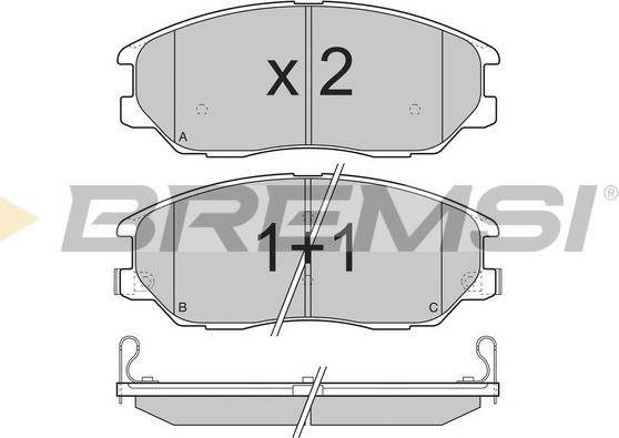 Bremsi BP3281 - Комплект спирачно феродо, дискови спирачки vvparts.bg