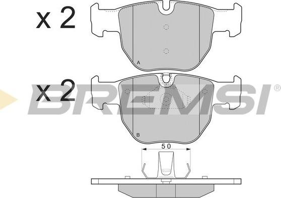 Bremsi BP3287 - Комплект спирачно феродо, дискови спирачки vvparts.bg