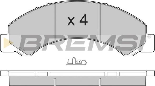 Bremsi BP3235 - Комплект спирачно феродо, дискови спирачки vvparts.bg