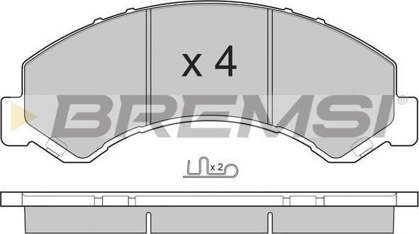Bremsi BP3236 - Комплект спирачно феродо, дискови спирачки vvparts.bg