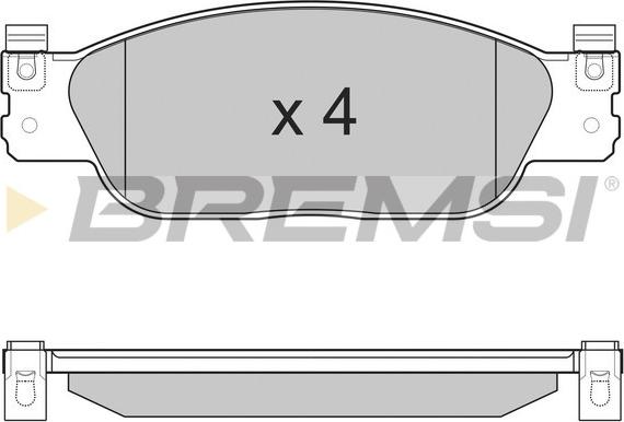 Bremsi BP3224 - Комплект спирачно феродо, дискови спирачки vvparts.bg