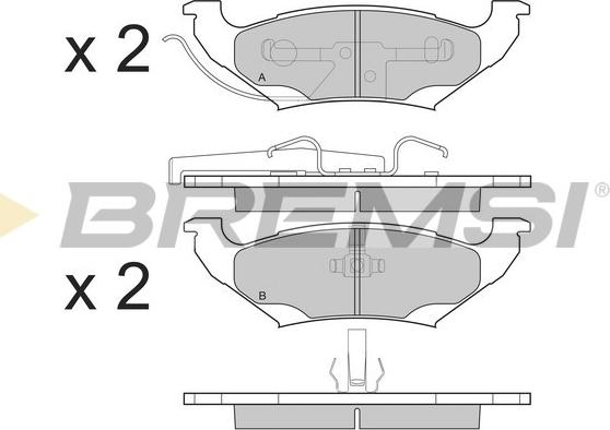 Bremsi BP3223 - Комплект спирачно феродо, дискови спирачки vvparts.bg