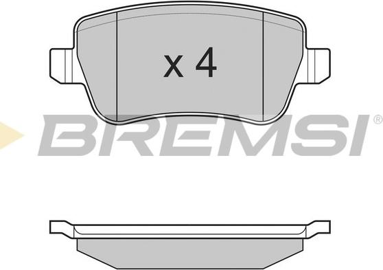 Bremsi BP3227 - Комплект спирачно феродо, дискови спирачки vvparts.bg