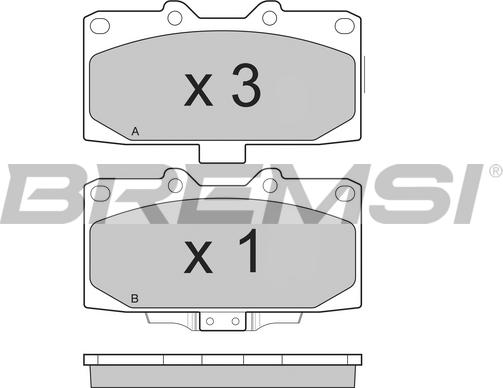 Bremsi BP3271 - Комплект спирачно феродо, дискови спирачки vvparts.bg