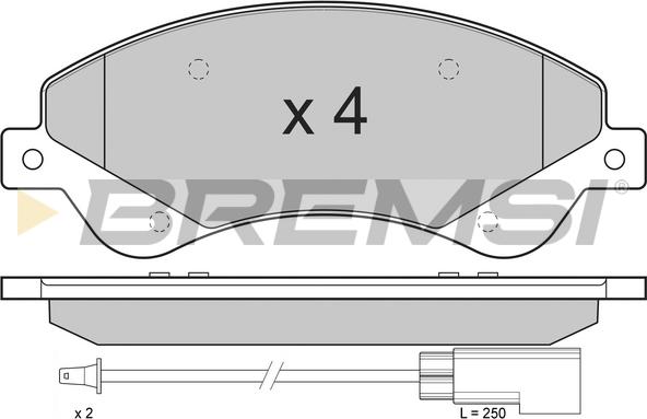 Bremsi BP3273 - Комплект спирачно феродо, дискови спирачки vvparts.bg