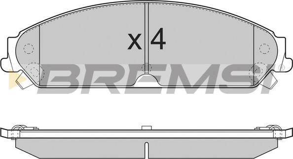 Bremsi BP3277 - Комплект спирачно феродо, дискови спирачки vvparts.bg