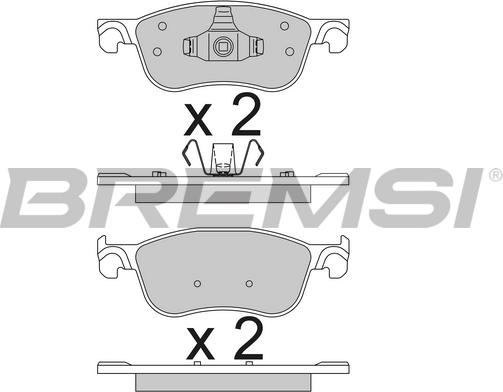 Bremsi BP3791 - Комплект спирачно феродо, дискови спирачки vvparts.bg