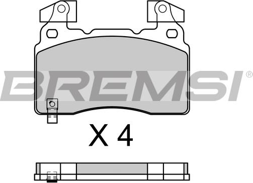 Bremsi BP3760 - Комплект спирачно феродо, дискови спирачки vvparts.bg