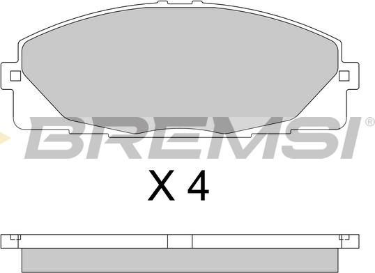 Bremsi BP3763 - Комплект спирачно феродо, дискови спирачки vvparts.bg