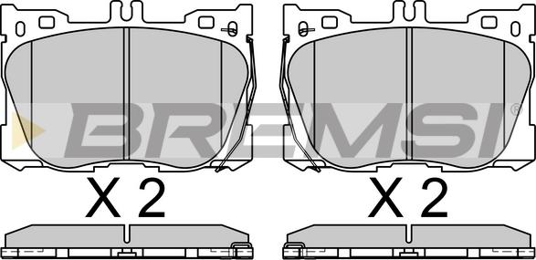 Bremsi BP3762 - Комплект спирачно феродо, дискови спирачки vvparts.bg