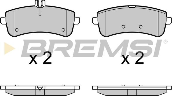 Bremsi BP3709 - Комплект спирачно феродо, дискови спирачки vvparts.bg