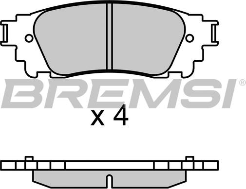 Bremsi BP3704 - Комплект спирачно феродо, дискови спирачки vvparts.bg