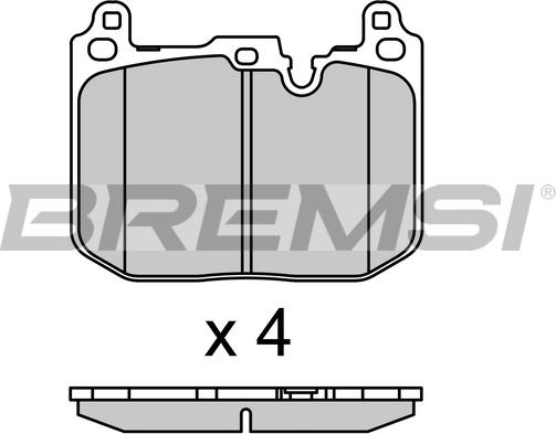 Bremsi BP3717 - Комплект спирачно феродо, дискови спирачки vvparts.bg