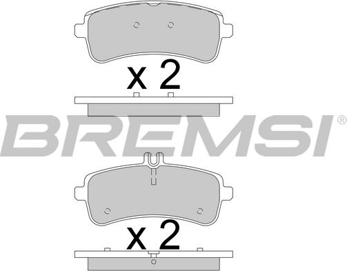 Bremsi BP3780 - Комплект спирачно феродо, дискови спирачки vvparts.bg