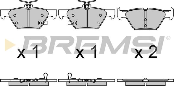 Bremsi BP3729 - Комплект спирачно феродо, дискови спирачки vvparts.bg