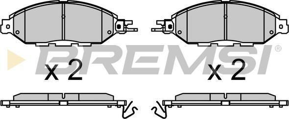Bremsi BP3720 - Комплект спирачно феродо, дискови спирачки vvparts.bg
