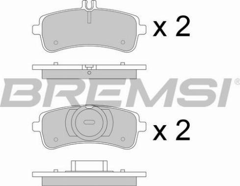 Bremsi BP3774 - Комплект спирачно феродо, дискови спирачки vvparts.bg