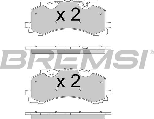 Bremsi BP3776 - Комплект спирачно феродо, дискови спирачки vvparts.bg