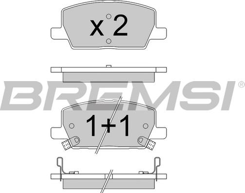 Bremsi BP3772 - Комплект спирачно феродо, дискови спирачки vvparts.bg