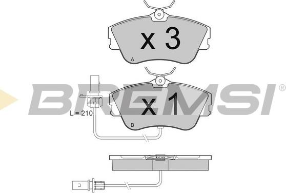 Bremsi BP2994 - Комплект спирачно феродо, дискови спирачки vvparts.bg
