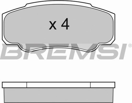 Bremsi BP2996TR - Комплект спирачно феродо, дискови спирачки vvparts.bg