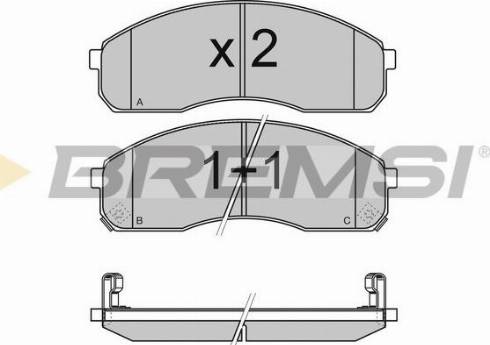 Bremsi BP2991 - Комплект спирачно феродо, дискови спирачки vvparts.bg