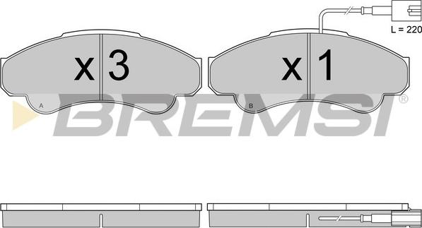 Bremsi BP2998 - Комплект спирачно феродо, дискови спирачки vvparts.bg