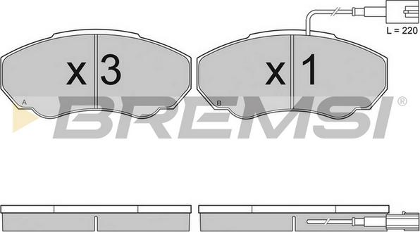 Bremsi BP2997TR - Комплект спирачно феродо, дискови спирачки vvparts.bg