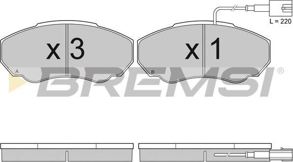 Bremsi BP2997 - Комплект спирачно феродо, дискови спирачки vvparts.bg