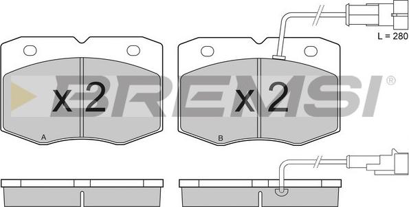 Bremsi BP2949 - Комплект спирачно феродо, дискови спирачки vvparts.bg