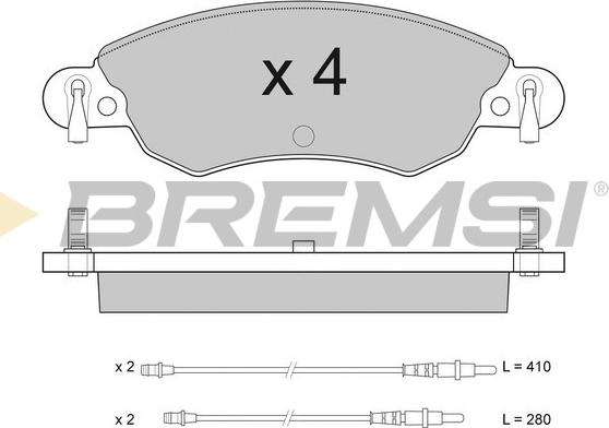 Bremsi BP2940 - Комплект спирачно феродо, дискови спирачки vvparts.bg