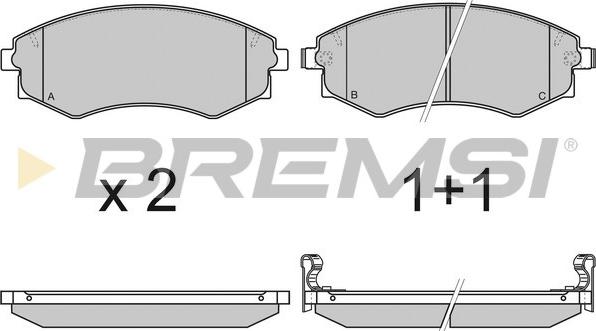 Bremsi BP2941 - Комплект спирачно феродо, дискови спирачки vvparts.bg