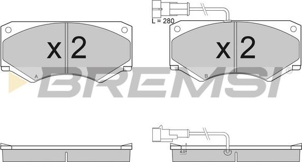 Bremsi BP2948 - Комплект спирачно феродо, дискови спирачки vvparts.bg