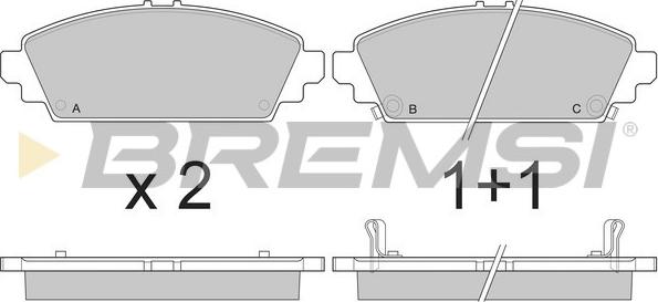 Bremsi BP2904 - Комплект спирачно феродо, дискови спирачки vvparts.bg