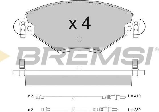 Bremsi BP2939 - Комплект спирачно феродо, дискови спирачки vvparts.bg