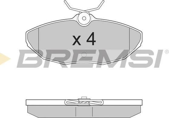Bremsi BP2934 - Комплект спирачно феродо, дискови спирачки vvparts.bg