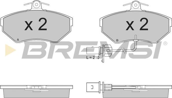 Bremsi BP2935 - Комплект спирачно феродо, дискови спирачки vvparts.bg
