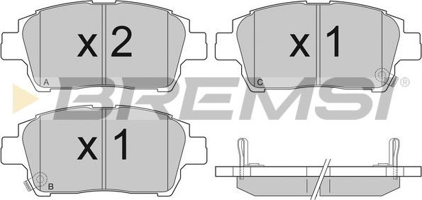 Bremsi BP2931 - Комплект спирачно феродо, дискови спирачки vvparts.bg