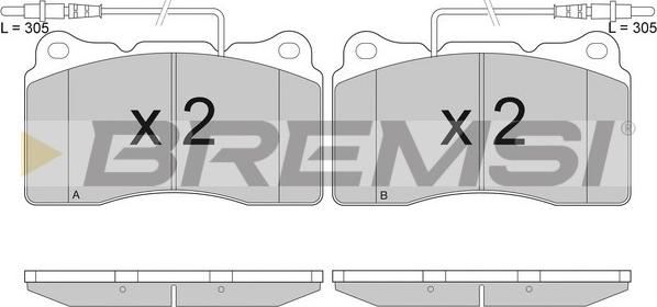 Bremsi BP2924 - Комплект спирачно феродо, дискови спирачки vvparts.bg