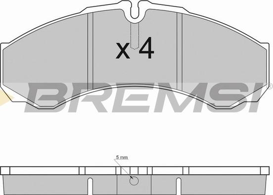 Bremsi BP2925TR - Комплект спирачно феродо, дискови спирачки vvparts.bg