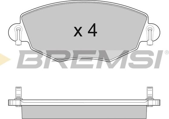 Bremsi BP2926 - Комплект спирачно феродо, дискови спирачки vvparts.bg