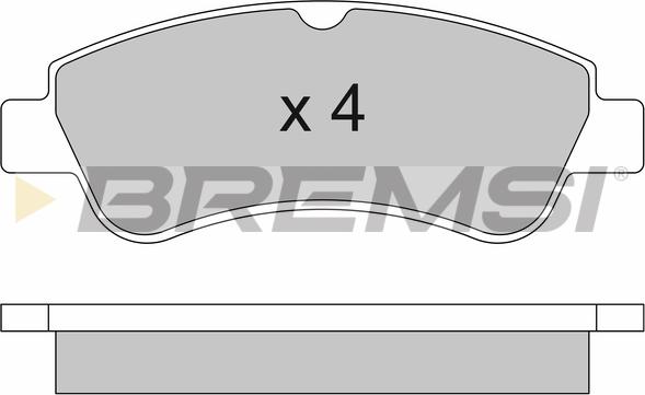 Bremsi BP2928 - Комплект спирачно феродо, дискови спирачки vvparts.bg