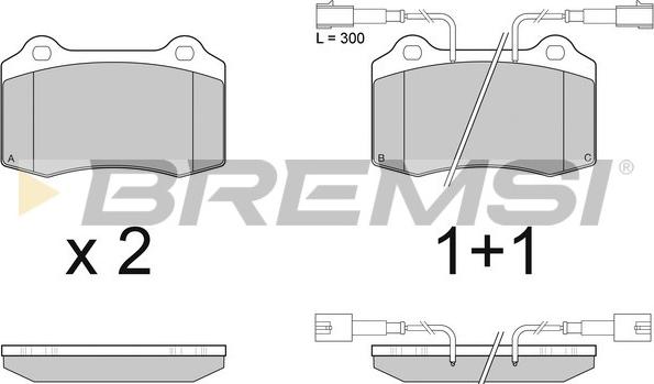 Bremsi BP2979 - Комплект спирачно феродо, дискови спирачки vvparts.bg