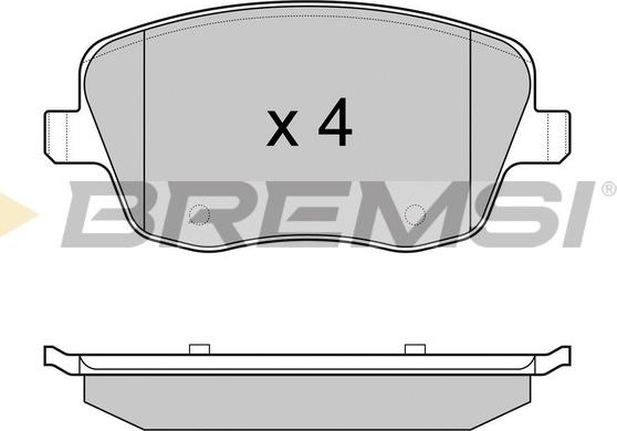 Bremsi BP2973 - Комплект спирачно феродо, дискови спирачки vvparts.bg