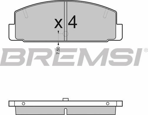 Bremsi BP2448 - Комплект спирачно феродо, дискови спирачки vvparts.bg