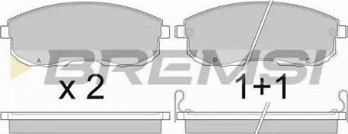 Bremsi BP2443 - Комплект спирачно феродо, дискови спирачки vvparts.bg