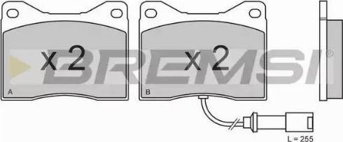 Bremsi BP2460 - Комплект спирачно феродо, дискови спирачки vvparts.bg