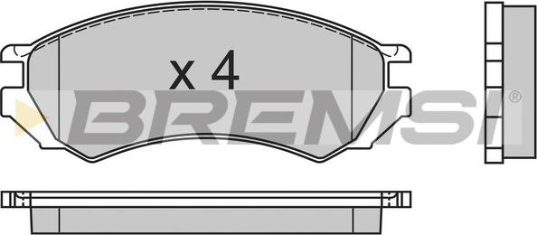 Bremsi BP2468 - Комплект спирачно феродо, дискови спирачки vvparts.bg