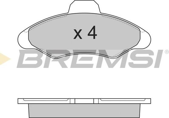 Bremsi BP2462 - Комплект спирачно феродо, дискови спирачки vvparts.bg